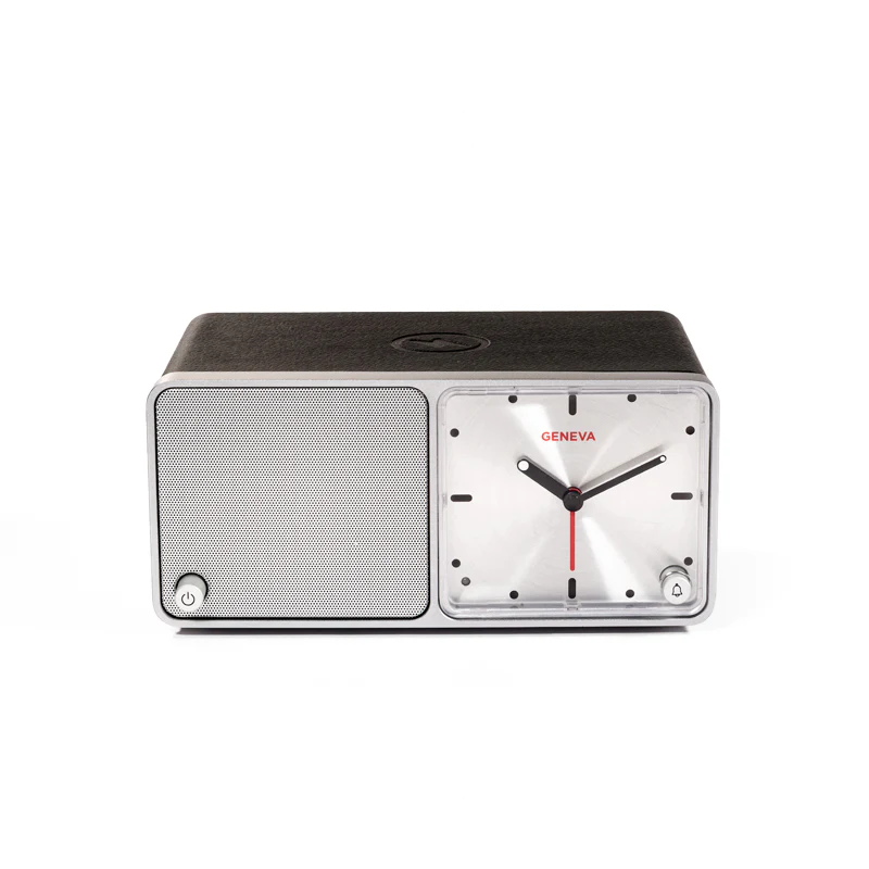 Geneva - Time Wekker/bluetooth speaker - Zwart