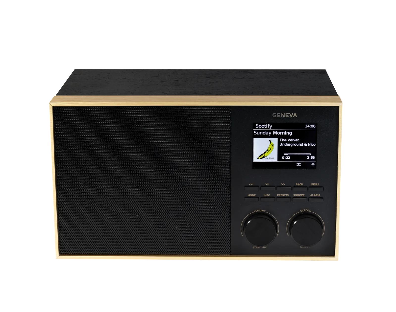 Geneva DeCon S DAB+, FM radio met Bluetooth messing/zwart