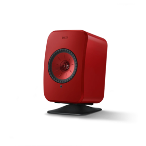 KEF Combi Deal LSX II Wireless Stereo Speakers + P1 Desk pad tafelstandaard - Rood/Zwart