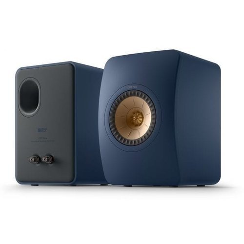 KEF Combi Deal LS50 Meta Boekenplank speaker + Bluesound Powernode N330 met HDMI- Draadloze Muziek Streaming-versterker - Blauw/Zwart (met GRATIS speakerkabels)