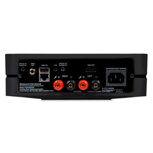 KEF Combi Deal LS50 Meta Boekenplank speaker + Bluesound Powernode N330 met HDMI- Draadloze Muziek Streaming-versterker - Wit/Zwart (met GRATIS speakerkabels)