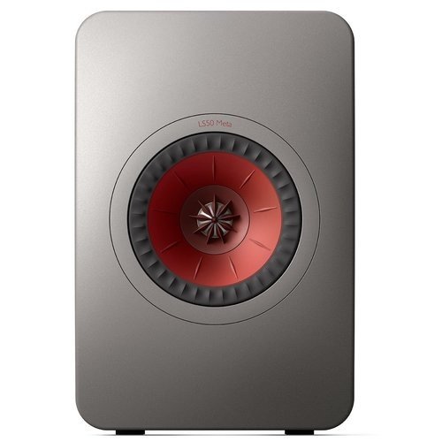 KEF Combi Deal LS50 Meta Boekenplank speaker + Bluesound Powernode N330 met HDMI- Draadloze Muziek Streaming-versterker - Grijs/Zwart (met GRATIS speakerkabels)