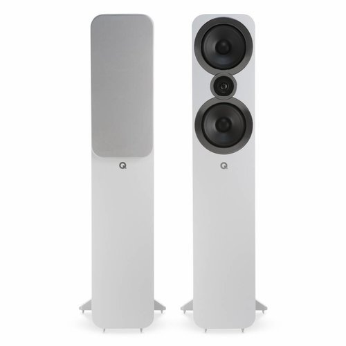 Q Acoustics Q Acoustics Combi Deal 3050i Vloerstaande Speakers + Bluesound Powernode EDGE (N230) Stereoversterker - Wit/Zwart (met GRATIS speakerkabels)