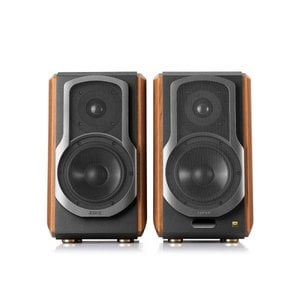 Edifier S1000W actieve wifi boekenplank speaker - Walnoot (per paar) Edifier S1000W actieve wifi boekenplank speaker - Walnoot (per paar)