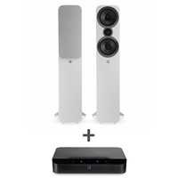 Combi Deal 3050i Vloerstaande Speakers + Bluesound Powernode EDGE (N230) Stereoversterker - Wit/Zwart (met GRATIS speakerkabels)