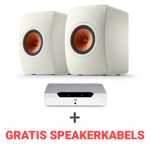 KEF Combi Deal LS50 Meta Passieve Boekenplank speaker + Bluesound Powernode EDGE (N230) Stereoversterker - Wit/Wit (met GRATIS speakerkabels) KEF Combi Deal LS50 Meta Passieve Boekenplank speaker + Bluesound Powernode EDGE (N230) Stereoversterker - Wit/Wit (met GRATIS speakerkabels)