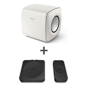 KEF Combi Deal KC62 Subwoofer + KW1 Adapter kit - Wit