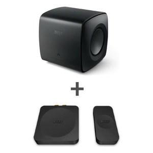 KEF Combi Deal KC62 Subwoofer + KW1 Adapter kit - Zwart KEF Combi Deal KC62 Subwoofer + KW1 Adapter kit - Zwart