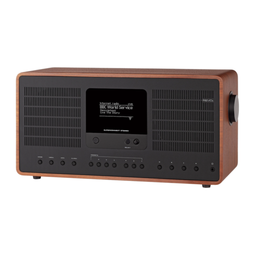 Revo Revo SuperConnect  Stereo - DAB+ - internet radio en Spotify Walnoot/Zwart