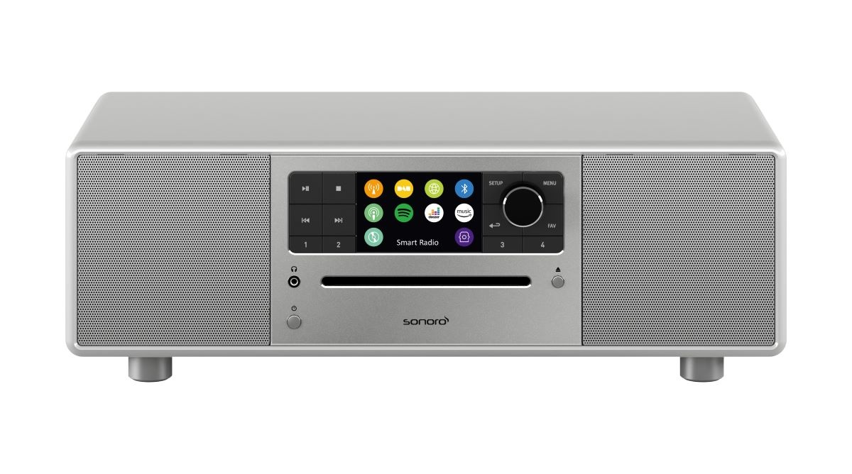 Sonoro - Prestige X - SO-331 stereo internetradio met DAB+, FM, CD, Spotify en Bluetooth - zilver