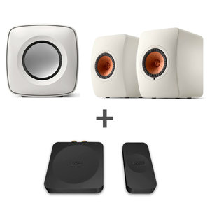 KEF Combi Deal LS50 Wireless II + KC62 + KW1 Adapter kit - Wit/Wit