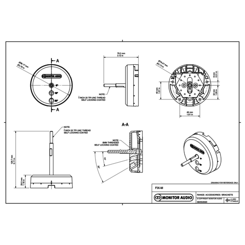 Monitor Audio Monitor Audio FIX-M Speaker Mount - zwart