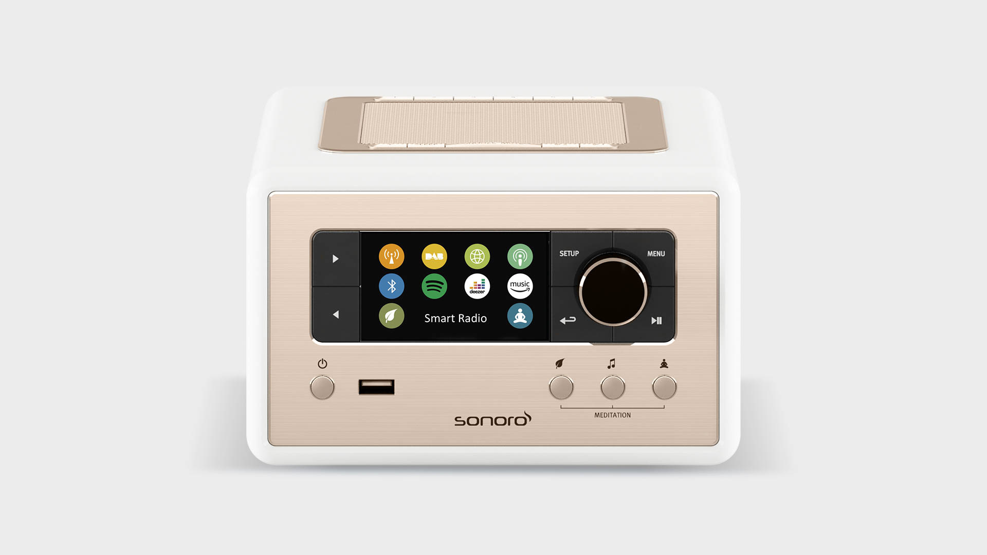 Sonoro Relax X internet radio met Wi-Fi, Spotify Connect, FM/DAB+ radio en Bluetooth - Mat wit