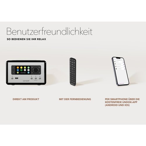 Sonoro Sonoro Relax X internet radio met Wi-Fi, Spotify Connect, FM/DAB+ radio en Bluetooth  - Mat wit