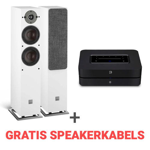 Dali  Combi Deal Oberon 5 + Bluesound Powernode N330 wit/zwart