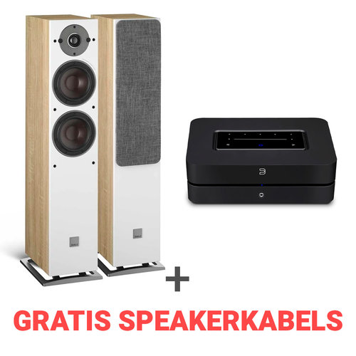 Dali  Combi Deal Oberon 5 + Bluesound Powernode N330 eiken/zwart