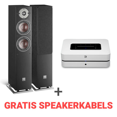 Dali  Combi Deal Oberon 5 + Bluesound Powernode N330 zwart/wit