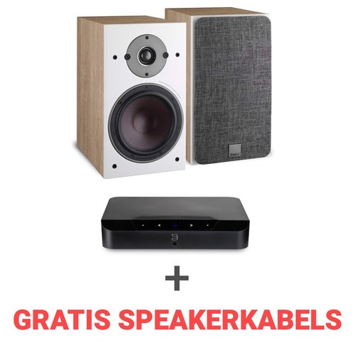 Dali  Combi deal Dali Oberon 3 + Bluesound Powernode  EDGE - eiken/zwart