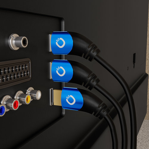 Oehlbach Ultra hoge-snelheid HDMI® kabel met 40°-stekker - zwart ( 3 M )