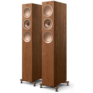 KEF R5 meta zuilspeaker (perpaar) - walnoot