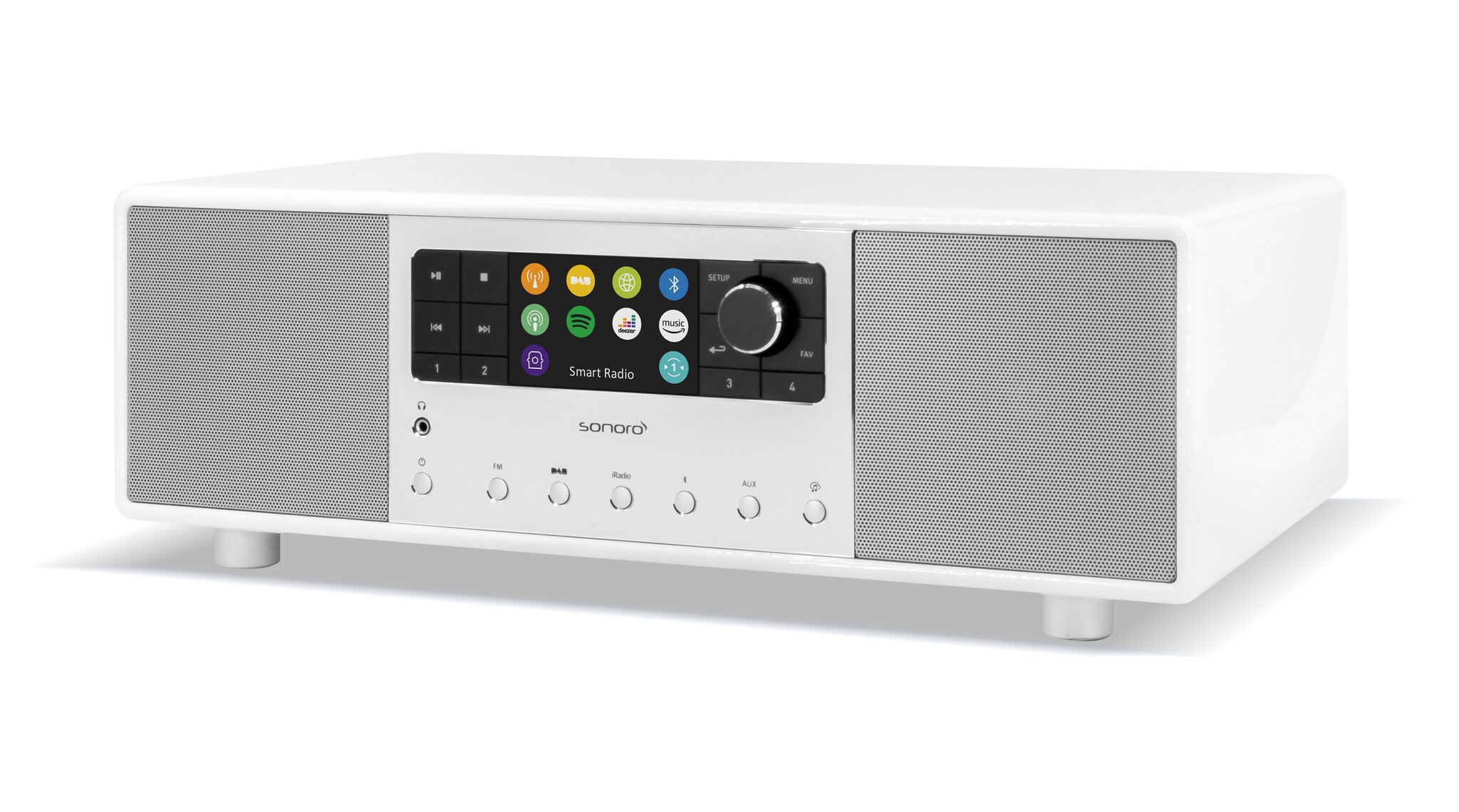 Sonoro Sonoro Primus stereo internetradio met DAB+, FM, Spotify en Bluetooth, - hooglans wit