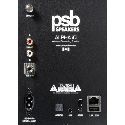 PSB Speakers PSB Speakers Alpha IQ Wireless Stereo Speakers met BluOS - mat wit