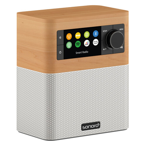 Sonoro Tweedekans: Sonoro STREAM - FM/DAB+ radio - internet radio - BlueTooth - Maple/Wit