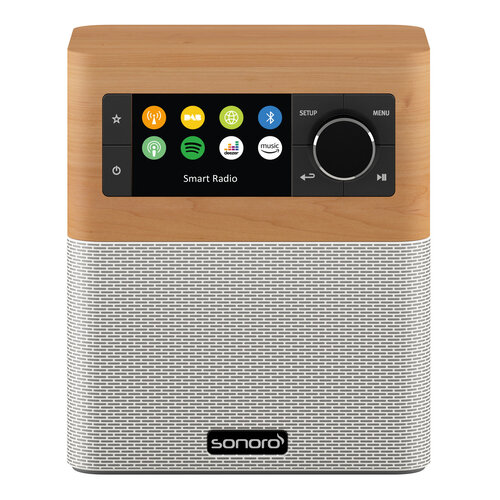 Sonoro Tweedekans: Sonoro STREAM - FM/DAB+ radio - internet radio - BlueTooth - Maple/Wit