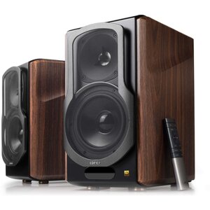 Edifier Tweedekans: S2000MKIII bluetooth 5.0 met aptx boekenplank speakers - Walnoot