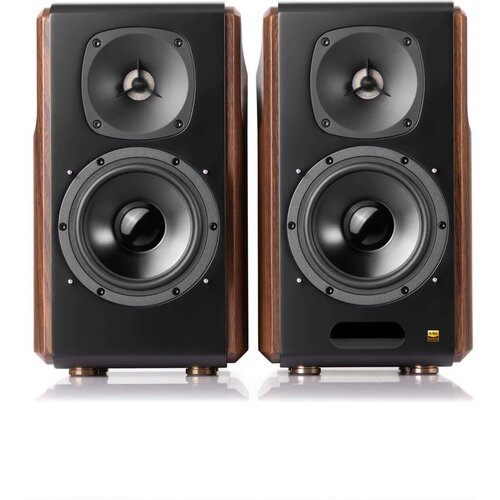 Edifier Tweedekans:Edifier S2000MKIII bluetooth 5.0 met aptx boekenplank speakers - Walnoot