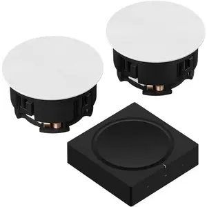 Sonos Combi deal Sonos Amp Set incl. 1 paar In-Ceiling Plafondspeakers van 15,2 cm (6”) - Zwart
