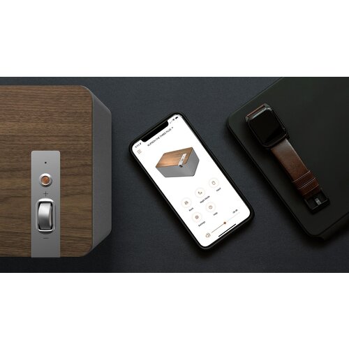 Klipsch Tweedekans: Klipsch The Three Plus Premium Bluetooth-luidspreker - walnoot