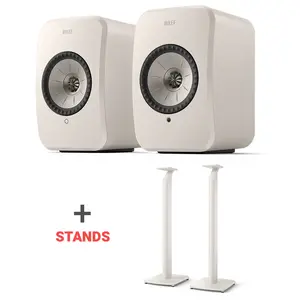 KEF Combi Deal LSX II LT+ S1 Floor Stands + C-Link interspeakerkabel 8 M - Wit KEF Combi Deal LSX II LT+ S1 Floor Stands + C-Link interspeakerkabel 8 M - Wit