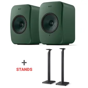 KEF Combi Deal LSX II LT+ S1 Floor Stands + C-Link interspeakerkabel 8 M - Green KEF Combi Deal LSX II LT+ S1 Floor Stands + C-Link interspeakerkabel 8 M - Green