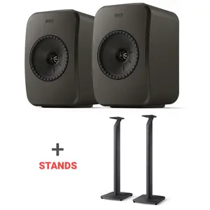 KEF Combi Deal LSX II LT+ S1 Floor Stands + C-Link interspeakerkabel 8 M - Zwart KEF Combi Deal LSX II LT+ S1 Floor Stands + C-Link interspeakerkabel 8 M - Zwart