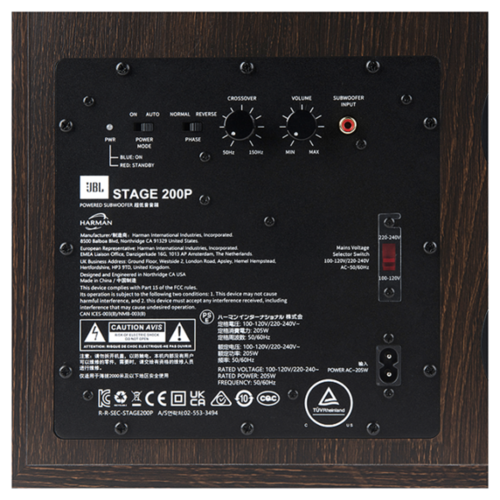 JBL JBL 200P Stage 2 Actieve Subwoofer - Espresso
