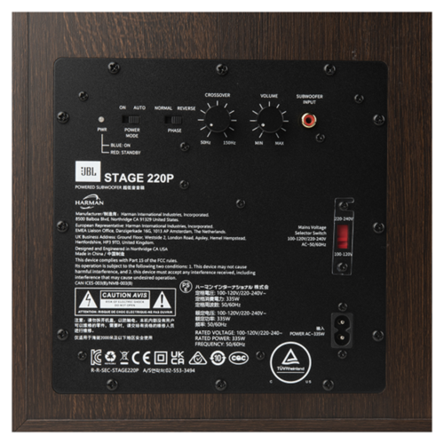 JBL JBL 220P Stage Actieve Subwoofer - Espresso