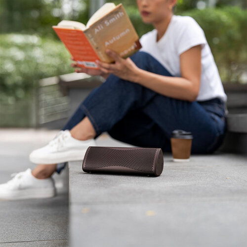 KEF KEF Muo Draagbare Hifi Bluethooth Luidspreker - Cocoa Brown