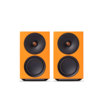 L/R M Actieve Boekenplankspeaker - Oranje (Paar)