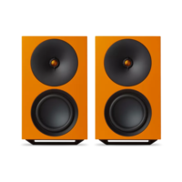 L/R X Actieve Boekenplankspeaker - Oranje (Paar)