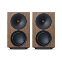 L/R X Actieve Boekenplankspeaker - Walnoot (Paar)