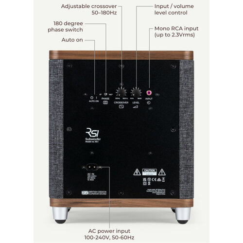 Ruark Audio Ruark Audio RS1 Actieve Subwoofer - Walnoot Ruark Audio Ruark Audio RS1 Actieve Subwoofer - Walnoot