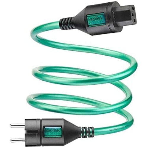 IsoTek IsoTek V5 Polaris Stekkerblok + EVO3 Initium voedingskabel (1.5m) - Grijs/Groen