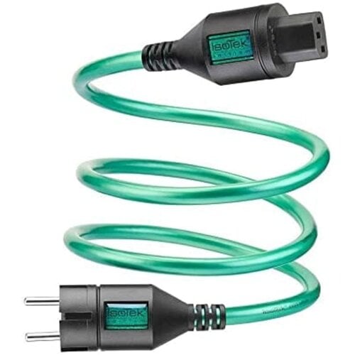 IsoTek IsoTek V5 Polaris Stekkerblok + EVO3 Initium voedingskabel (1.5m) - Zwart/Groen