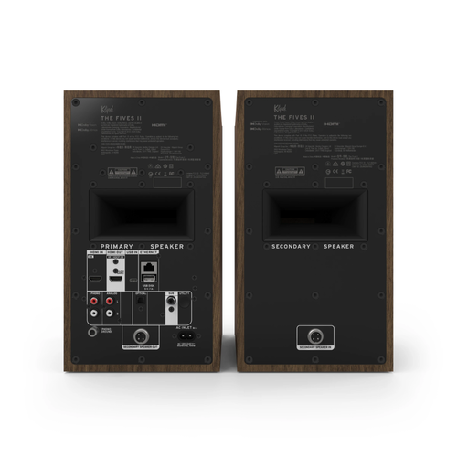 Klipsch Klipsch The Fives II Actieve Boekenplank-Luidspreker - Walnoot (Paar) Klipsch Klipsch The Fives II Actieve Boekenplank-Luidspreker - Walnoot (Paar)