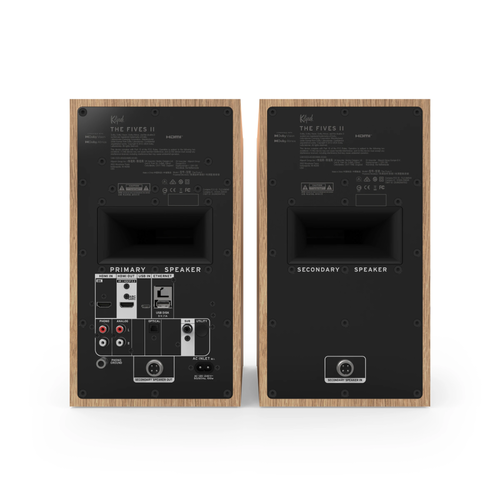 Klipsch Klipsch The Fives II Actieve Boekenplank-Luidspreker - Red Oak (Paar) Klipsch Klipsch The Fives II Actieve Boekenplank-Luidspreker - Red Oak (Paar)