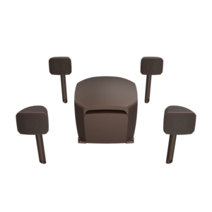 Klipsch COURTYARD 4.1 Passieve Outdoor-Speakerset - Zwart