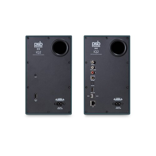 PSB Speakers PSB iQ2 Actieve Boekenplank Speakers met BluOs - Boreal Green (Paar)