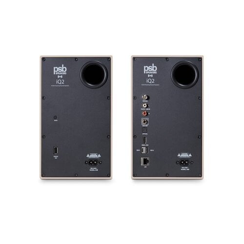 PSB Speakers PSB iQ2 Actieve Boekenplank Speakers met BluOs - Sandstone Beige (Paar)