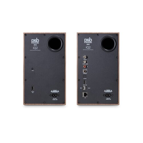 PSB Speakers PSB iQ2 Actieve Boekenplank Speakers met BluOs - Walnut Veneer (Paar) PSB Speakers PSB iQ2 Actieve Boekenplank Speakers met BluOs - Walnut Veneer (Paar)